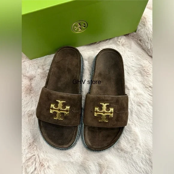 Tory Burch Everly Anatomic lug Sandals - Picture 1 of 2